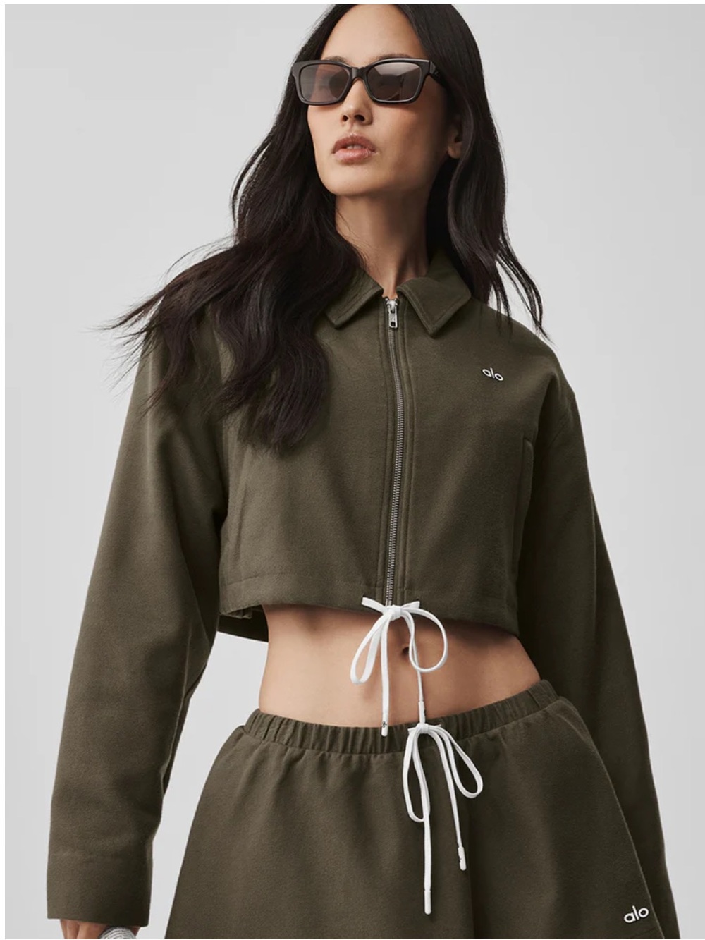 Cropped Fan Favorite Full Zip Jacket Olive Tree Limited Edition Color Size M